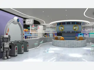 Futuristic Space Station Indoor Playground - Custom Commercial Play Equipment — HonPlay