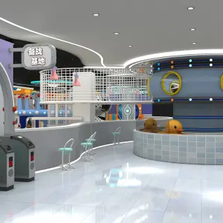 Futuristic Space Station Indoor Playground - Custom Commercial Play Equipment for Dubai Mall Entertainment Zones - HonPlay
