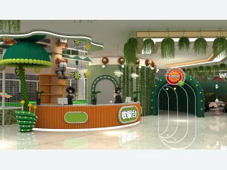 Forest Theme Indoor Playground Reception & Entrance Tunnel - Custom Commercial Play Equipment — HonPlay
