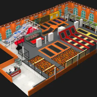 Multi-Functional Indoor Trampoline Park - Commercial Adventure Playground Equipment for Dubai Mall Entertainment Zone - HonPlay