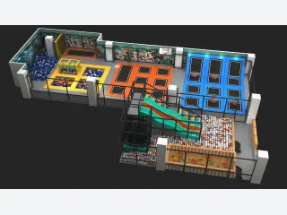 Integrated Indoor Trampoline Park & Soft Play Center - Commercial FEC Equipment — HonPlay
