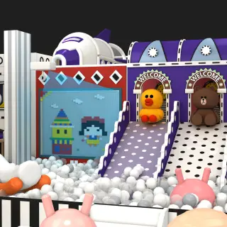 Line Friends Themed Indoor Soft Play Center - Interactive Ball Pit and Slide Set for Dubai Mall Play Zones - HonPlay