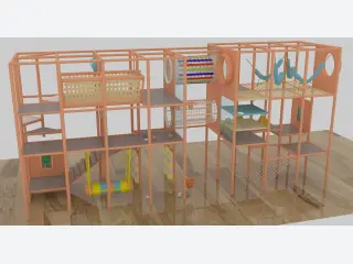 Modular Indoor Adventure Playground - Multi-Level Soft Play Structure — HonPlay