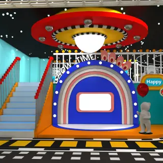 Space Theme Indoor Stage & Role Play Center - Custom Soft Play Equipment for Dubai Mall Play Zone - HonPlay