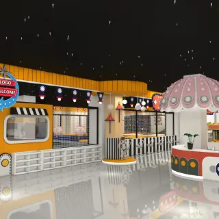 Custom Themed Indoor Playground Reception & Play Zone - Commercial Soft Play Equipment for Warsaw Family Entertainment Center - HonPlay