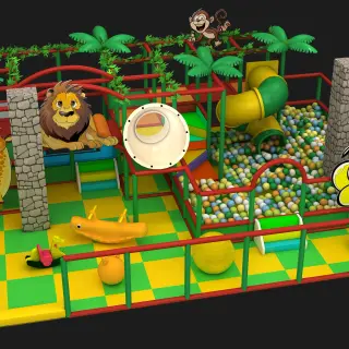 Jungle Safari Indoor Soft Play Center - Commercial Playground Equipment for Warsaw Family Entertainment Centers - HonPlay