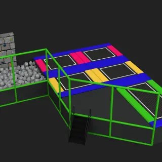 Indoor Trampoline Park with Foam Pit & Climbing Wall - Commercial Play Equipment for Warsaw Family Entertainment Centers - HonPlay