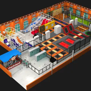 Multi-Functional Indoor Trampoline Park with Soft Play Area - Commercial Playground Equipment for Warsaw Family Entertainment Centers - HonPlay