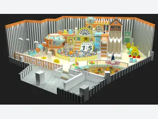 Bear-Themed Indoor Soft Play Center - Custom Commercial Playground Equipment (HP-617) — HonPlay