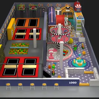 Integrated Indoor Trampoline Park & Soft Play Center - Multi-Functional Amusement Equipment for Warsaw Family Entertainment Centers - HonPlay