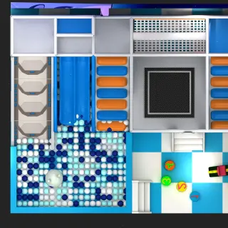 Modern Blue & White Soft Play Zone - Indoor Playground Equipment for Warsaw Family Entertainment Centers - HonPlay