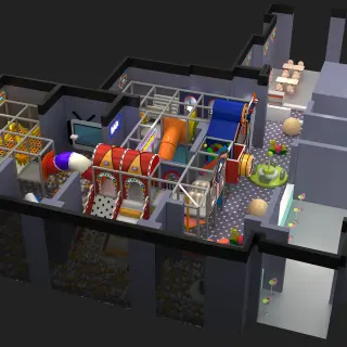 Circus Carnival Indoor Soft Play Center - Multi-Level Commercial Playground for Dubai Mall FEC - HonPlay