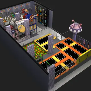 Multi-Functional Indoor Trampoline Park & Adventure Maze - Commercial Play Zone Equipment for Warsaw Family Centers - HonPlay