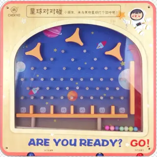 Space Adventure Wooden Pinball Wall Game - Interactive Sensory Play Equipment for Singapore Preschools - HonPlay