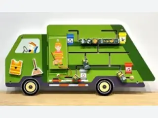 Garbage Truck Sensory Wall Panel - Interactive Educational Play Equipment — HonPlay
