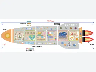 Rocket Theme Wall Activity Panel - Interactive Sensory Play Equipment — HonPlay
