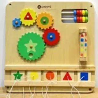 Wooden Sensory Wall Panel - Educational Activity Board for Warsaw Kindergarten Playrooms - HonPlay