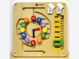 Interactive Wooden Learning Clock Wall Panel - Educational Sensory Play Equipment — HonPlay