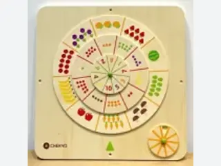Wooden Counting Wheel Wall Panel - Educational Sensory Play Equipment — HonPlay