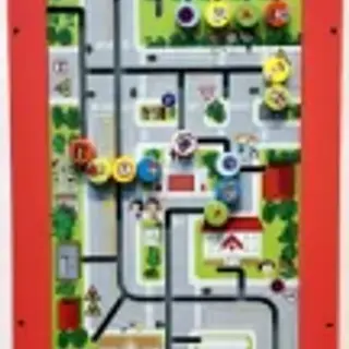 Magnetic City Traffic Maze Wall Panel - Interactive Sensory Play Equipment for Warsaw Kindergarten - HonPlay