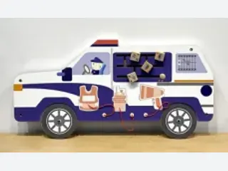Police Car Wall Activity Board - Interactive Sensory Play Panel — HonPlay
