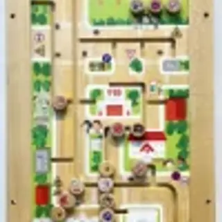 Wooden Magnetic City Maze Wall Panel - Educational Sensory Play Equipment for Prague Kindergarten - HonPlay