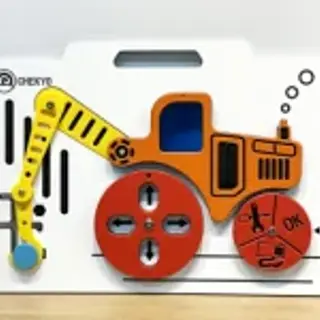 Excavator Construction Wall Activity Board - Interactive Sensory Play Panel for Warsaw Indoor Playground - HonPlay