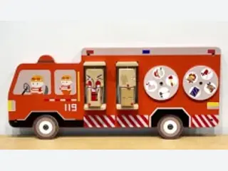 Fire Truck Wall Activity Board - Interactive Sensory Play Equipment — HonPlay