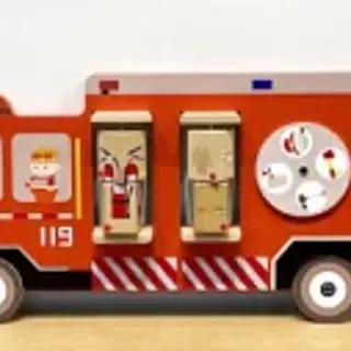 Fire Truck Wall Activity Board - Interactive Sensory Play Equipment for Warsaw Kindergarten - HonPlay