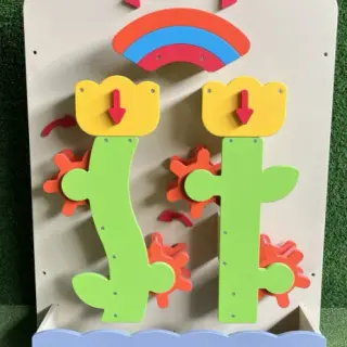 Interactive Flower & Rainbow Wall Activity Board - Sensory Play Equipment for Warsaw Kindergarten - HonPlay