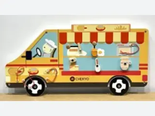 Wooden Food Truck Busy Board - Interactive Wall Play Equipment — HonPlay