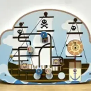 Pirate Ship Wall Activity Panel - Interactive Sensory Play Equipment for Warsaw Kindergarten - HonPlay