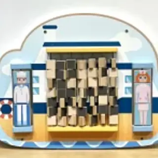 Ship-Themed Interactive Wall Panel - Educational Activity Board for Warsaw Kindergarten Play Zones - HonPlay