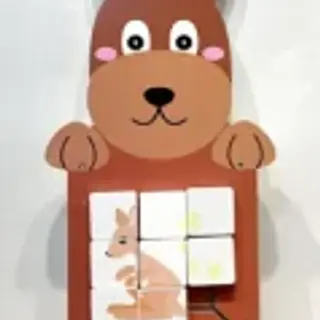 Kangaroo Sliding Puzzle Wall Panel - Interactive Educational Play Equipment for Warsaw Kindergarten - HonPlay