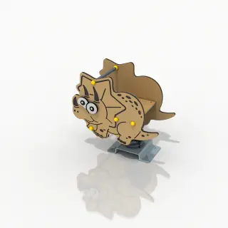 Triceratops Spring Rider - Durable Outdoor Playground Equipment for Warsaw Public Parks - HonPlay