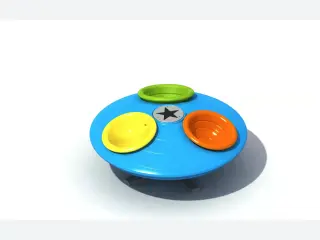 Tri-Seat Interactive Spinner - Dynamic Rotating Play Equipment — HonPlay