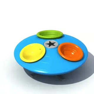 Tri-Seat Interactive Spinner - Dynamic Rotating Play Equipment for Singapore Coastal Parks - HonPlay