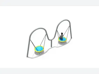Double Nest Swing Set - Inclusive Outdoor Playground Equipment — HonPlay