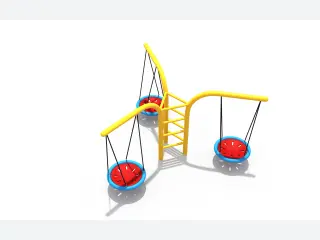 Triple Nest Swing Set - Multi-User Outdoor Playground Equipment — HonPlay