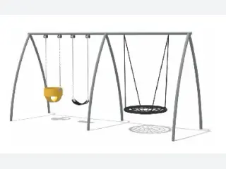 Triple Bay Mixed Swing Set - Commercial Outdoor Playground Equipment — HonPlay