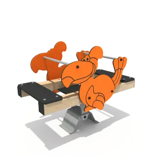 Toucan Double Spring Seesaw - Commercial Playground Equipment for Warsaw Public Parks - HonPlay