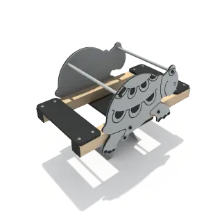 Turtle Spring Seesaw - Freestanding Outdoor Play Equipment for Warsaw Public Parks - HonPlay