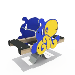 Octopus Spring Seesaw - Durable Outdoor Playground Equipment for Singapore Coastal Parks - HonPlay
