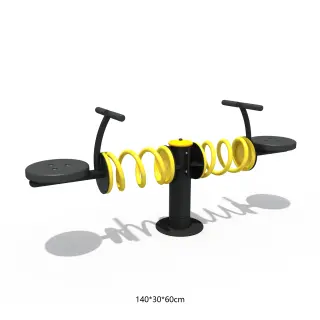 Double Spring Seesaw - Outdoor Playground Spring Rider for Poland Residential Parks - HonPlay