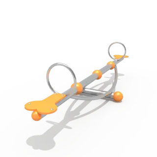 Modern Dual-User Seesaw - Commercial Outdoor Play Equipment for Singapore Urban Parks - HonPlay