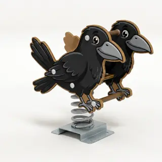 Double Crow Spring Rider - Interactive Outdoor Playground Equipment — HonPlay