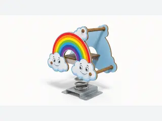 Rainbow Cloud Spring Rider - Freestanding Outdoor Playground Equipment — HonPlay