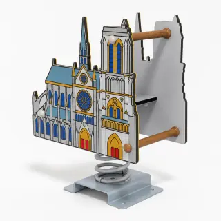 Notre Dame Cathedral Spring Rider - Iconic Themed Playground Equipment — HonPlay
