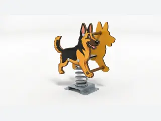 German Shepherd Spring Rider - Durable Outdoor Playground Equipment — HonPlay