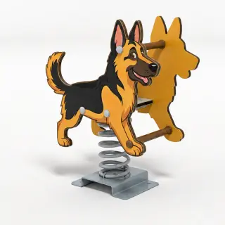 German Shepherd Spring Rider - Durable Outdoor Playground Equipment — HonPlay